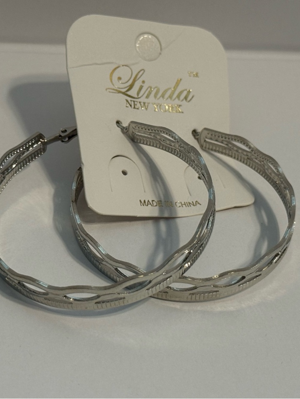 Linda of New York Twisted Hoop Earring Set - Silver & Gold - Picture 4 of 10